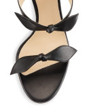 Naka Bow 100mm Sandal, Black