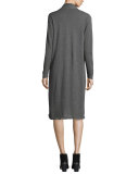 Sleeveless Funnel-Neck Sheath Dress, Ash, Petite