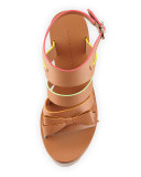 Samara Strappy Wedge Sandal, Tan