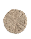 Scalloped Cashmere Beret, Beige
