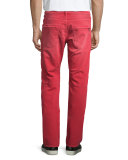 Rocco Active Moto Denim Jeans, Cho Red
