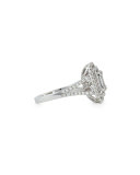 Emerald-Cut Diamond Ring with Illusion Setting and Double Halos