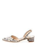 Aspro Snakeskin Slingback Pump, Roccia Black/White