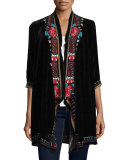 Ava Velvet Draped Cardigan