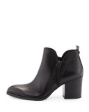 Edyn Pointed-Toe Leather Pump, Black