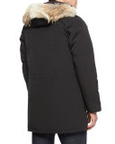 Citadel Fur Hood Parka, Black