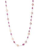 Kasumiga Pearl & Pink Sapphire Station Necklace