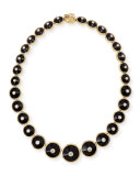 18k Pyramide Onyx & Diamond Necklace