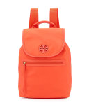 Nylon Flap-Top Backpack, Poppy Red