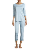 Valencia Lace-Trimmed Pajama Set, Tourmaline