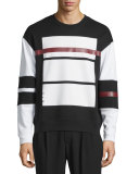 Colorblock Oversized Sweatshirt, Darkest Black