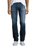 Graduate Straight-Leg Denim Jeans, Blue