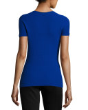 Ottoman Knit Short-Sleeve Tee, Egyptian Blue
