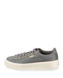 Basket Pearlized Leather Low-Top Sneaker