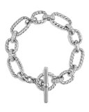 12.5mm Cushion Link Chain Bracelet with Diamonds
