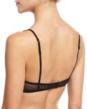 Plumetis Push-Up Bra, Black