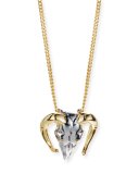 Two-Tone Horned Ram Pendant Necklace