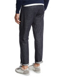 Dark-Wash Denim Jeans, Dark Blue