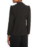 Double-Breasted Suiting Blazer, Black