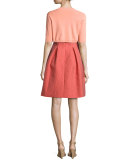 Betsy Sleeveless A-Line Dress, Coral