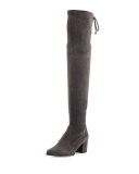 Thighland Suede Over-The-Knee Boot, Slate