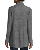 Rustic Organic Linen Speckle Cardigan, Ash
