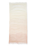 Dionisio Sheer Ombre Metallic Stripe Scarf, Orange