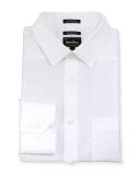 Trim-Fit Dobby Dress Shirt, White