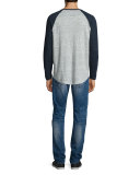Rocco Distressed Moto Denim Jeans, Blue Misfit 