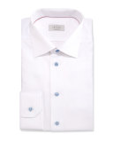 Contemporary-Fit Textured Solid Dress Shirt, White