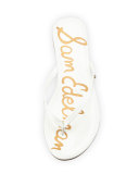 Oliver Patent Flat Thong Sandal, White