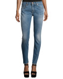 Five-Pocket Skinny Jeans, Washed Indigo