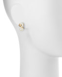 Logo Stud Pearly Double-Drop Earrings