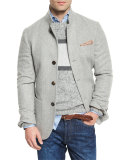 Cashmere Hybrid Sport Jacket, Gray