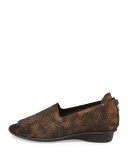 Eadan Open-Toe Laser-Cut Flat, Bronze Oasis