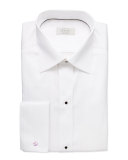 White-on-White Striped Dress Shirt