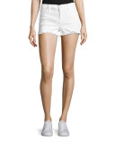 1044 Mid-Rise Denim Shorts, White