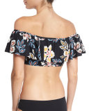 Hopewell Off-the-Shoulder Ruffle Swim Top