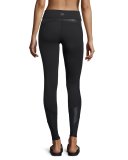Glass Half Full Curved Long Leggings, Black