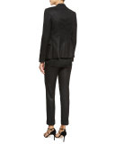 Stretch Sparkle Classic Slim Pants, Black