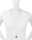 Majorica Agate Drop Necklace, Blue