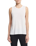 Canto Round-Neck Racerback Top, White