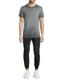 Trafford Cold-Dyed Short-Sleeve Jersey Tee, Black