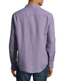 Althoff Plaid Linen Sport Shirt