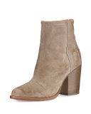 Ashby Suede Ankle Boot, Stone