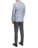 Mini Dot-Print Long-Sleeve Sport Shirt, Blue