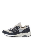 585 Bringback Suede-Mesh Sneaker, Navy/Gray