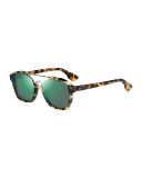 Square Abstract Havana Sunglasses