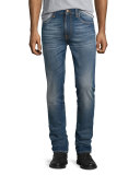 Lean Dean Indigo Throb Skinny-Leg Jeans, Blue