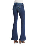 Ferris Low-Rise Flare-Leg Jeans, Canal